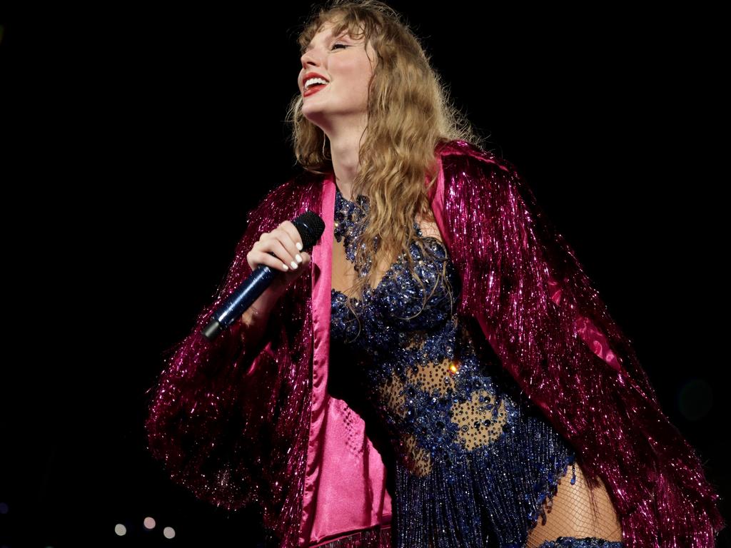 Taylor Swift during the first night of her Eras Tour shows at the National Stadium in Singapore. Picture: Ashok Kumar/TAS24/Getty