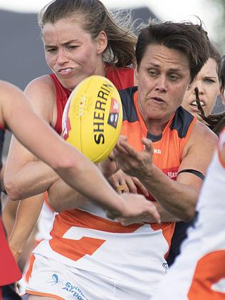 Courtney Gum was one of the Giants’ best against Melbourne.