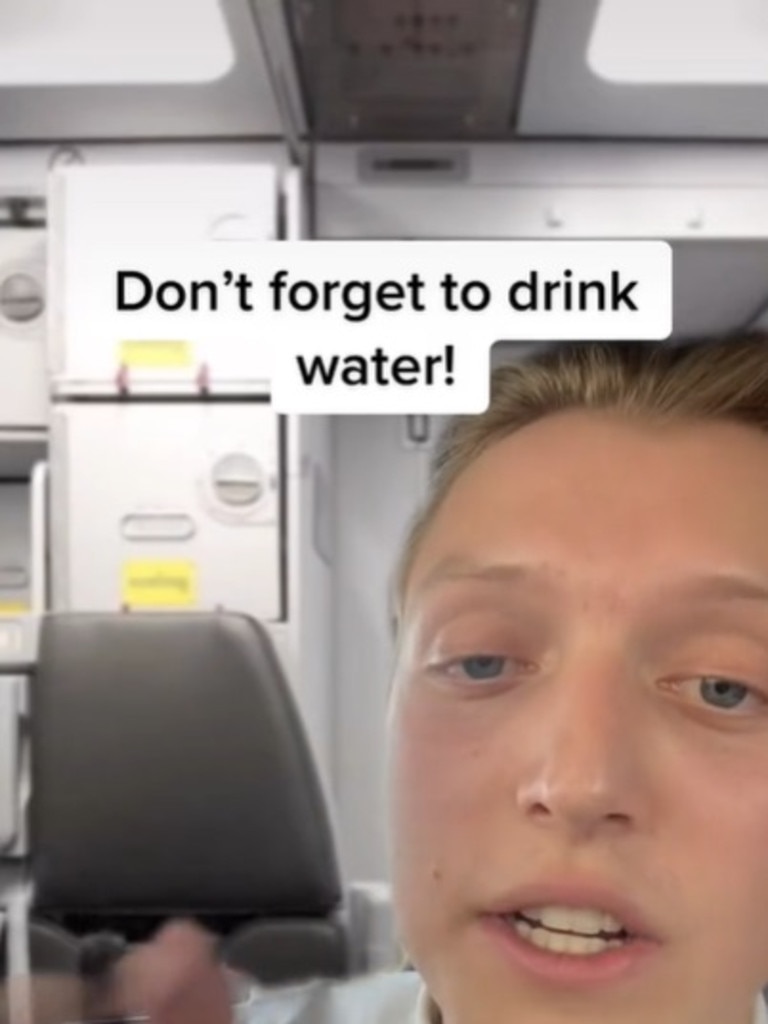 Tommy also reminded viewers to keep hydrated. Picture: TikTok/tommycimato