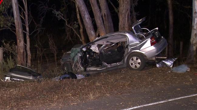 The driver and passenger were critically injured and died at the scene. Picture: 7NEWS