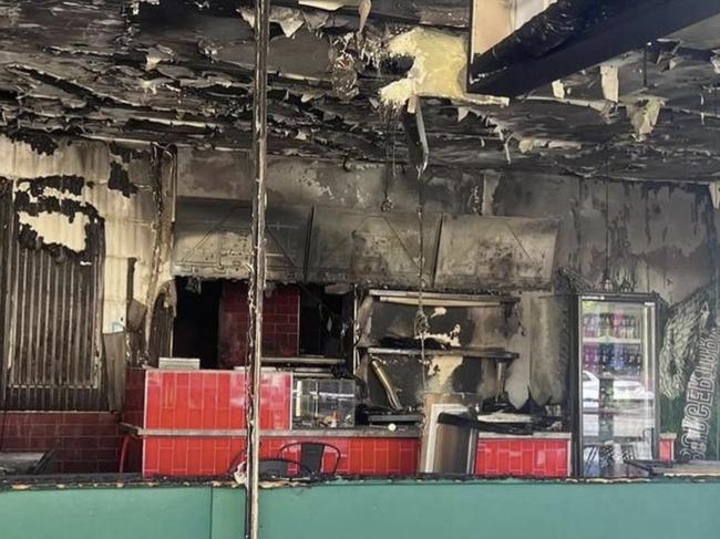 Burgertory store in Caulfield gutted by fire.