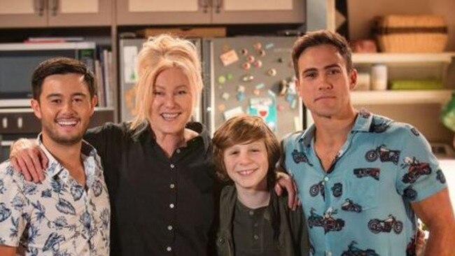 Ezra Justin (centre) from Brave Studios has featured in Neighbours. Picture: Brave Studios