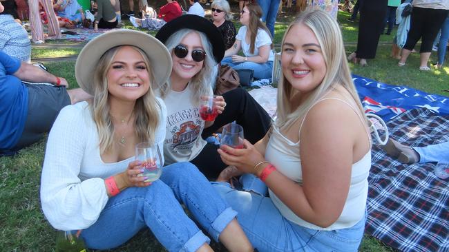 Jess Henningsen, Casey Whittaker and Montanna Knight at the Relish Food & Wine Festival.