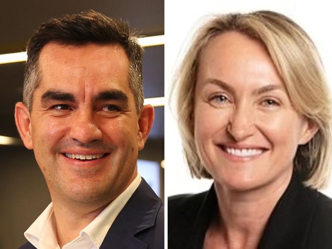 Super Retail Group chief executive Anthony Heraghty and former head of HR Jane Kelly.