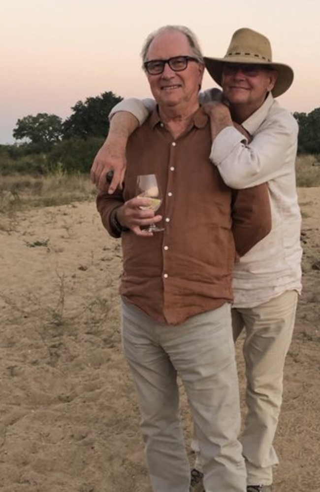 Glenn Wheatley (left) and John Farnham in a photo released by the Farnham family.