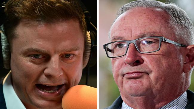 Composite of Brad Hazzard and Ben Fordham - The duo in a fiery exchange on radio this morning.