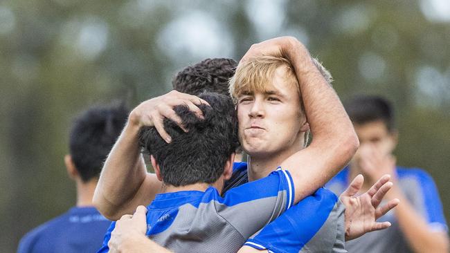 Jackson Simpkin celebrates a goal. Picture: Richard Walker