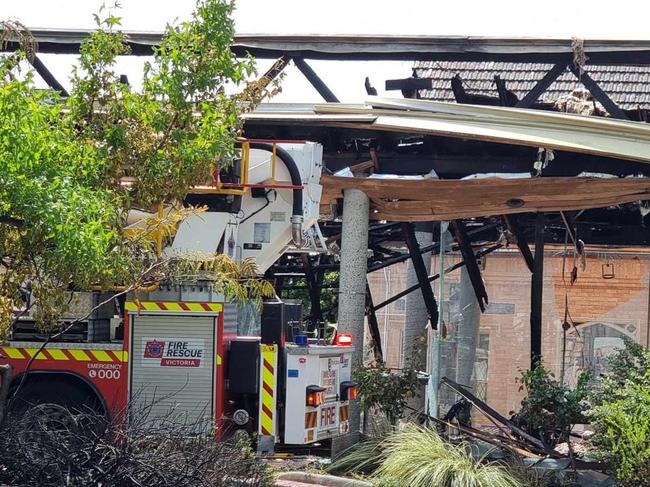 The blaze destroyed the northwest wing of the church. Picture: Lucas Sirianos