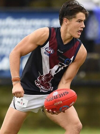 Liam Stocker in action for the Sandringham Dragons