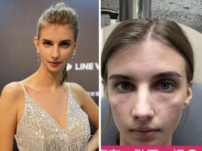 An actress has revealed how she was stopped from entering a country because her face looked so different to her passport photo without makeup