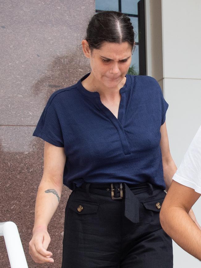 Palmerston Magpies Women’s Premier League player Tayarrah Morris outside the Supreme Court in Darwin.