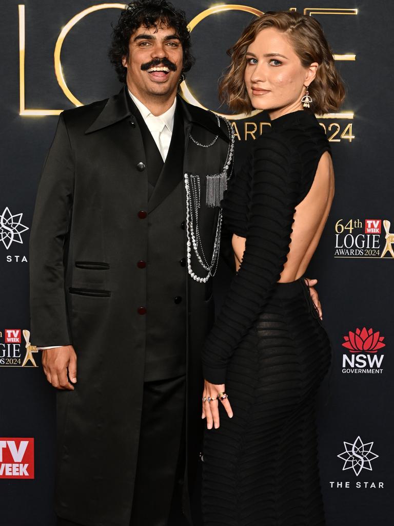 Armstrong and girlfriend Rona Glynn-McDonald. Picture: James Gourley/Getty Images for TV WEEK Logie Awards)