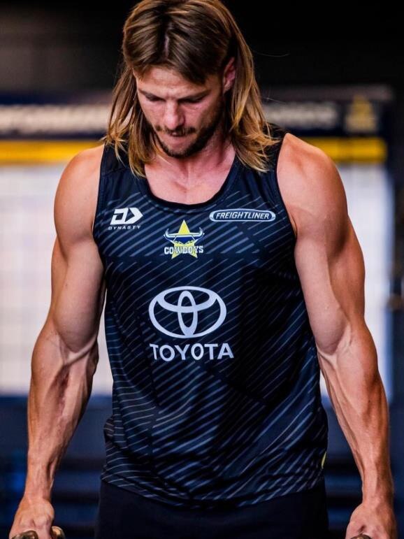 Jack Gosiewski looking ... jacked. Picture: Cowboys Instagram