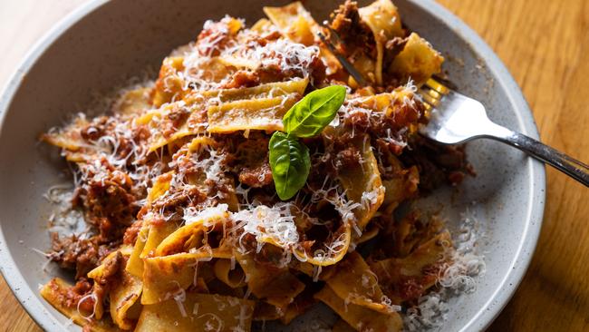 The pasta al ragu. Picture: David Kelly