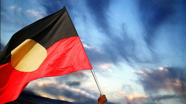 Aboriginal flag. Picture: Greg Newington / Channel Nine Publications