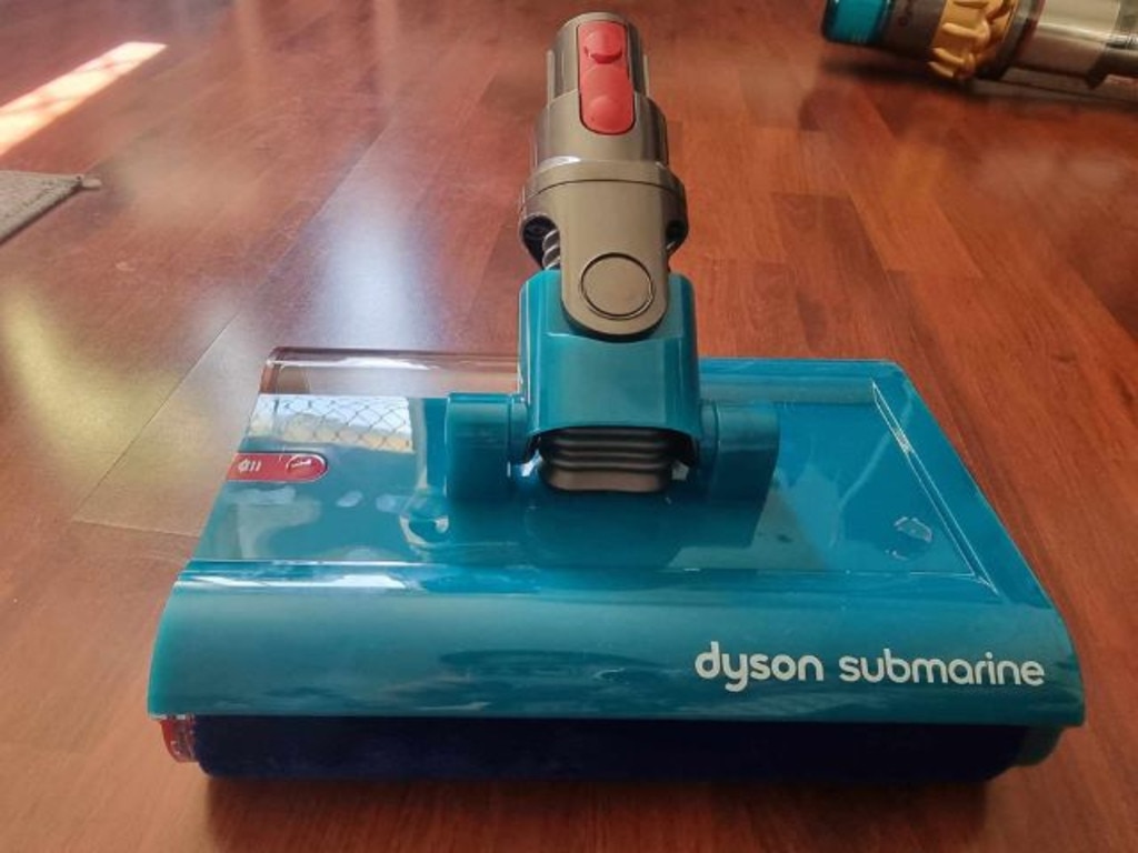 Top view of the Dyson Submarine wet roller head. Picture: news.com.au/Tahnee-Jae Lopez-Vito.