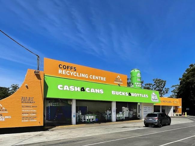 The Coffs Harbour automated recycling depot on the Pacific Highway.