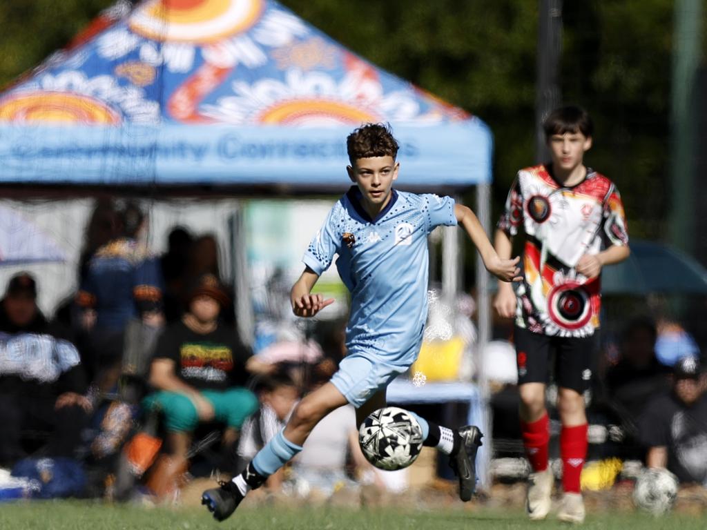 Yerremurra Wellington, U14 Boys NAIDOC Cup at Lake Macquarie Regional Football Facility. Picture: Michael Gorton