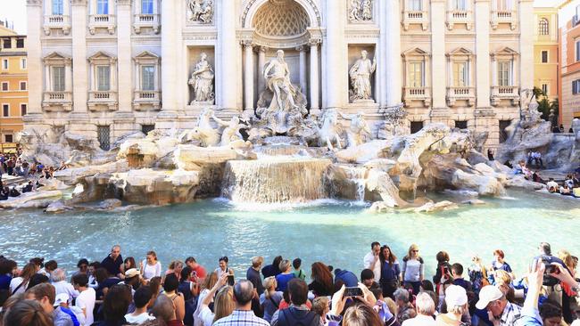 Rome’s Trevi fountain. Picture: Getty Images