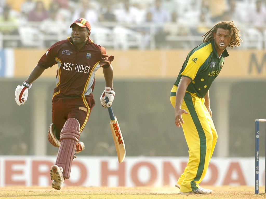 (L-R) Brian Lara and Andrew Symonds were competitors who became friends. Picture: David Kapernick