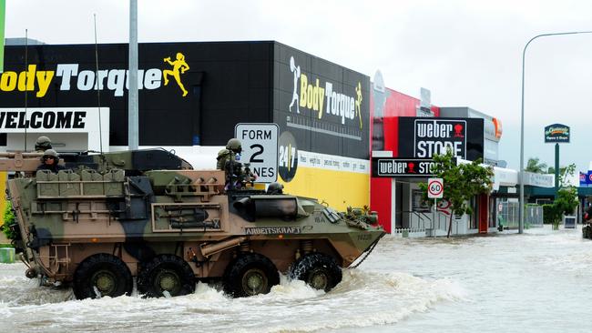 Businesses affected by flooding along Charters Towers Road in Townsville. Picture: Evan Morgan