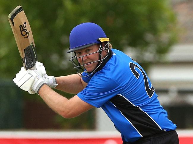 Premier Cricket: Essendon v Greenvale Kangaroos, Matthew Harrison of Greenvale battingSaturday, December 5, 2020, in Essendon, Victoria, Australia. Picture: Hamish Blair