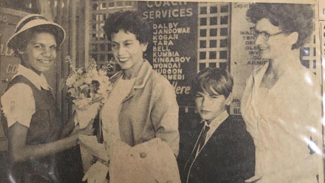 Kath Walker, middle, and her son, Vivian, in 1965.