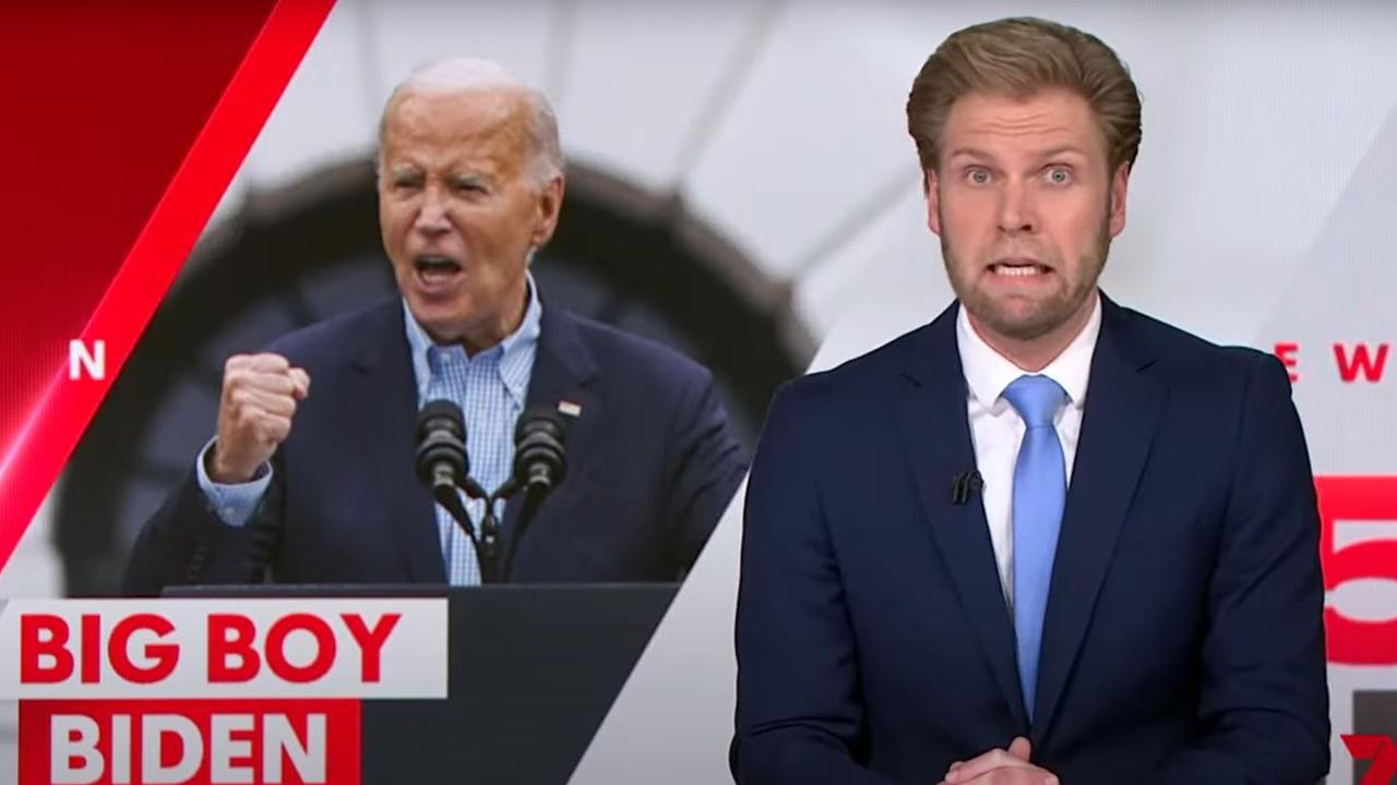 Biden was an easy win for the debut segment. Picture: Channel 7.