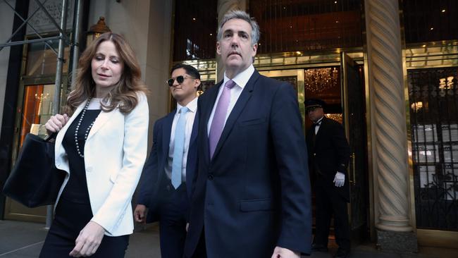 Michael Cohen, former personal lawyer to Donald Trump, leaves his apartment building on his way to Manhattan criminal court in New York.