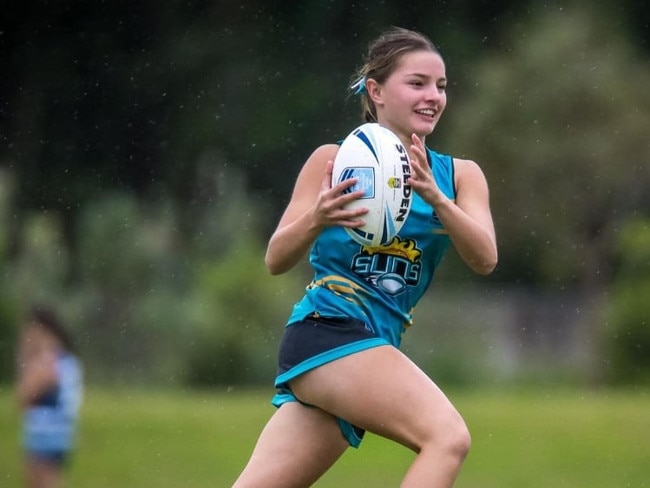 Ava Cole of Orange Thunder Touch Football for the Junior State Cup. Photo: Contributed