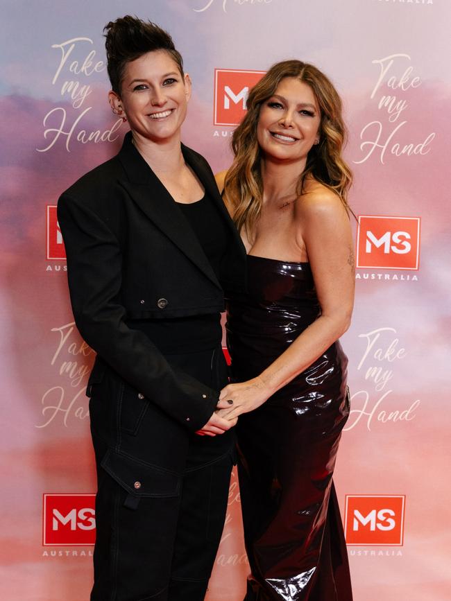 Nat Bassingthwaighte and partner Pip Loth. Nat announced she was in a same-sex relationship after splitting from ex-husband, Rogue Traders bandmate Cameron McGlinchey.