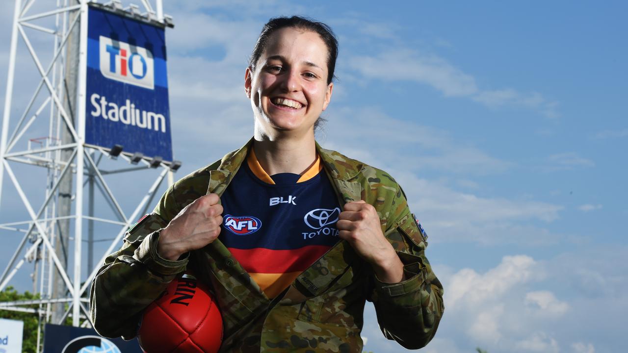 Heather Anderson, an army medic, was the first player to be drafted by the Crows from the NT.