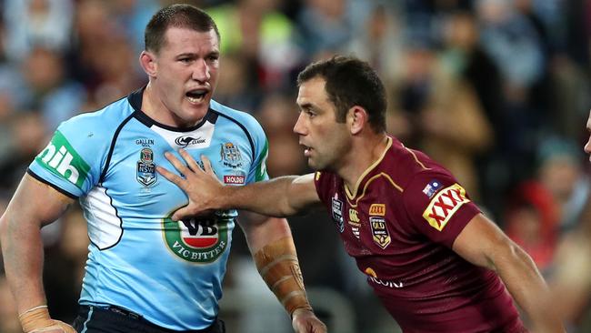 NSW's Paul Gallen incident with QLD's Cameron Smith during game 3 of the 2016 Origin series between the NSW Blues and the Queensland Maroons at ANZ Stadium, Homebush. Picture: Gregg Porteous