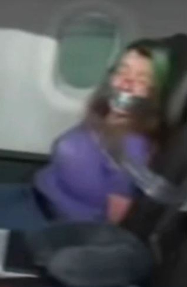 American Airlines Passenger Duct Taped To Seat Mid Flight Video The