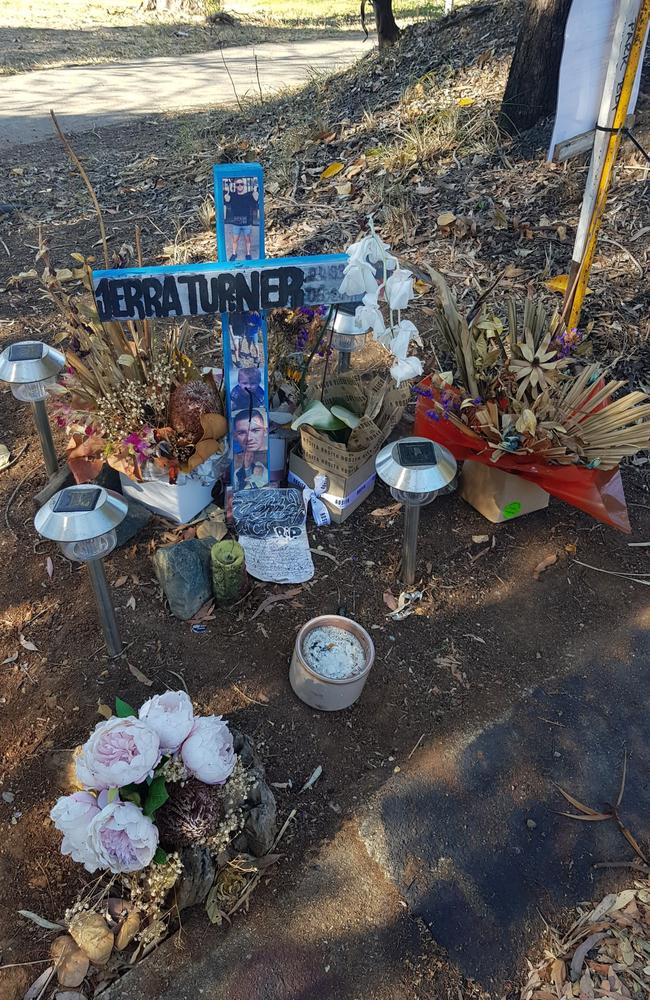 The roadside memorial to Jeremy ‘Jerra’ Turner on Barfoot St, Bracken Ridge. Picture: Renee McKeown