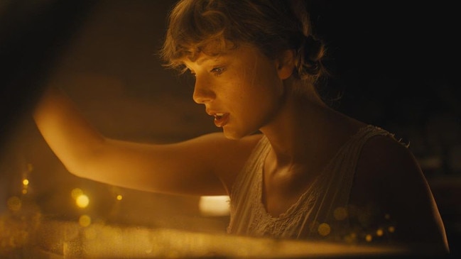 A still photograph from the music video for Cardigan, the first single from Taylor Swift’s eighth album, Folklore. Picture: supplied.