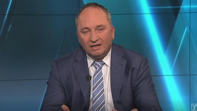 Barnaby Joyce played it straight during another awkward interview. Picture: ABC