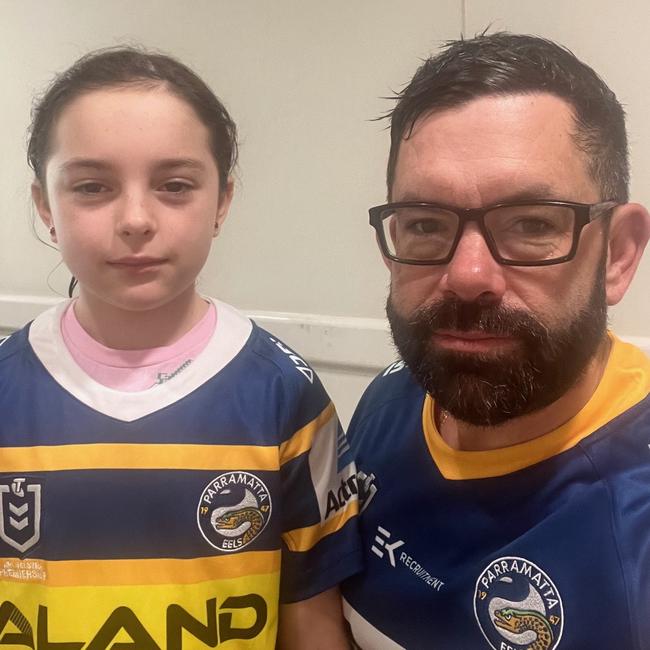 Matt and Ella Butcher, Eels fans from Griffith.