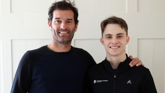 Australian F1 legend Mark Webber and Oscar Piastri.