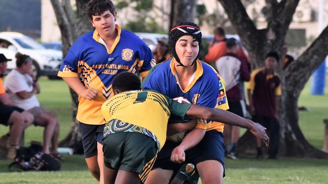 Patrick Galletly, Gilroy. Photographs from the Will Murdoch Perpetual Shield. The annual U14 rugby league competition, in its second year, involved Gilroy Santa Maria College, Ingham State High School and St Teresa's Catholic College Abergowrie. Picture: Cameron Bates