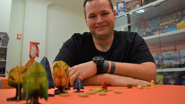 Above Deck Hobbies and Games owner Jeremy O'Kell said interest in boardgaming and table top hobbies had increased since Covid hit Australia last year. Photo: Ebony Graveur