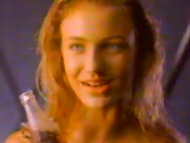 Cameron Diaz in an ad filmed for Coca-Cola when she was in Australia, 1991