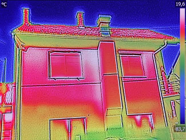 Thermal image Heat Loss at the family House