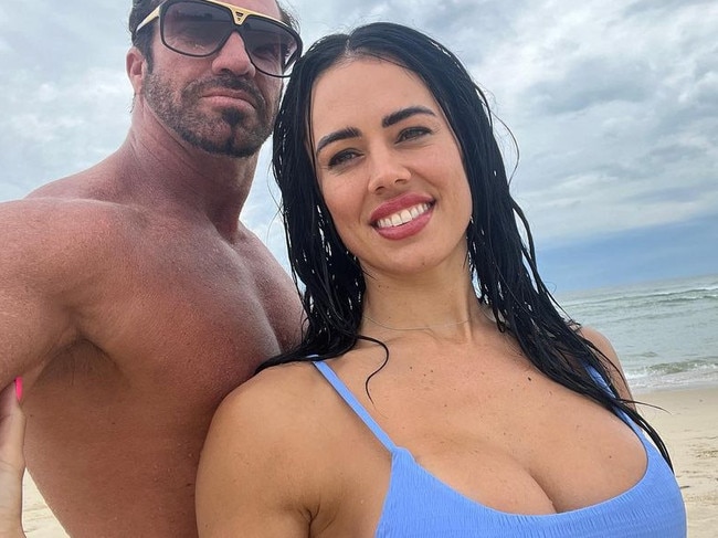 Travers ‘The Candyman’ Beynon posted this picture with wife Taesha at Caloundra on the Sunshine Coast. Picture: Instagram