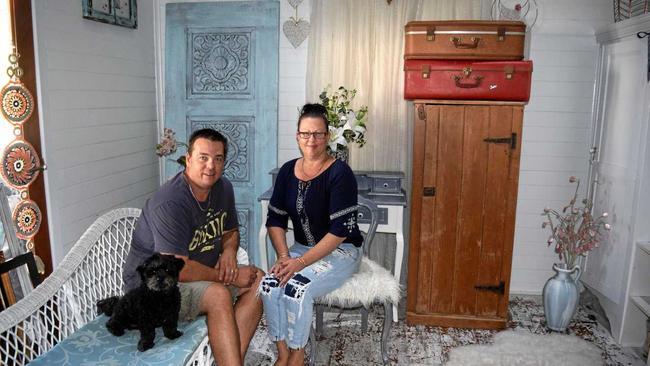 NOT TOO SHABBY: Bundy locals and furniture restorers, Rick and Jenny Gill   plan to open a display area to the public later this year. Picture: Rhylea Millar