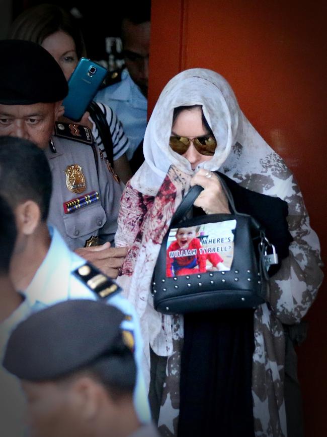 Corby leaving Denpasar a free woman. Picture: Nathan Edwards