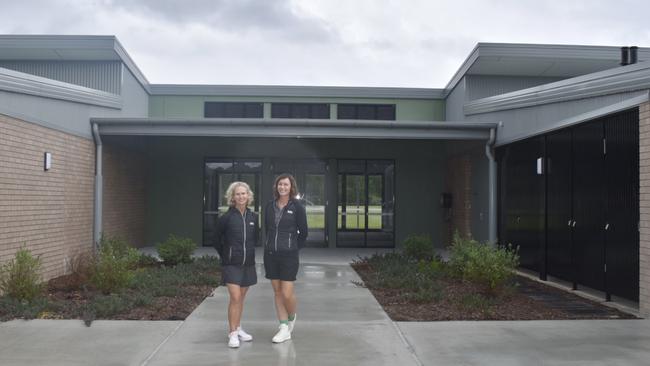 Ballina Shire Council's Roberta O'Brien and Melanie Hargrave at the new Community &amp; Sports Amenities Building, at the Epiq sports fields, opposite Epiq Marketplace off Hutley Drive.