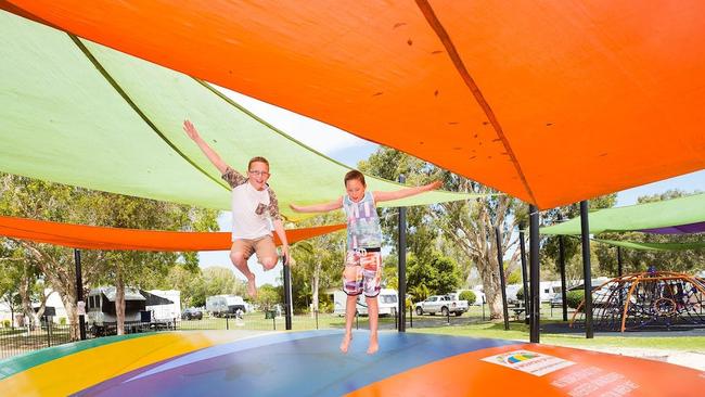 Kirra Beach Tourist Park is an award-winning family friendly caravan park offering fun for parents, couples and kids. Picture: Gold Coast Tourist Parks