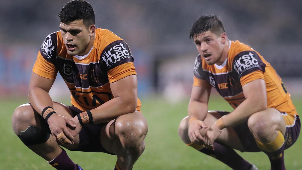 David Fifita and Cory Paix digest the loss to the Raiders.