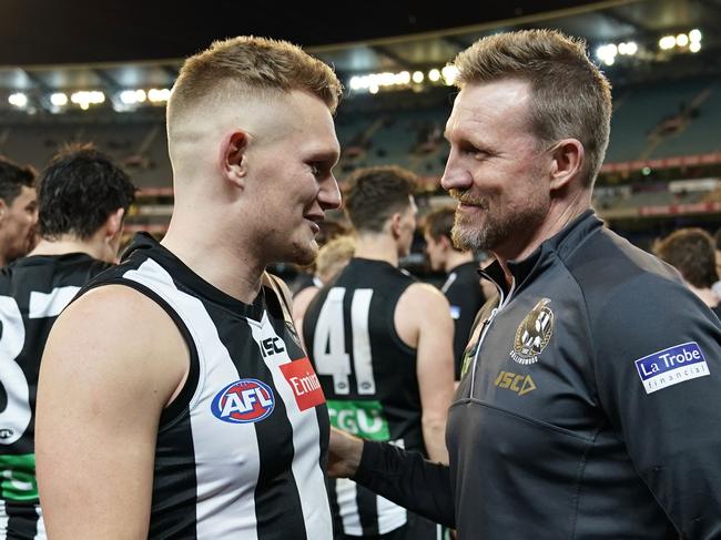 Treloar says he and Buckley exchanged a thumbs up on AFL Awards night. Picture: AAP Image/Scott Barbour